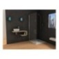 PANORAMA Parete doccia fissa per Box Doccia cm 120 finitura argento satinato (misura 118/120 h.200)