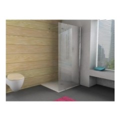 PANORAMA Parete doccia fissa per Box Doccia cm 120 finitura argento satinato (misura 118/120 h.200)