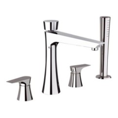 DIVA miscelatore bordo vasca 4 fori con canna finitura cromo