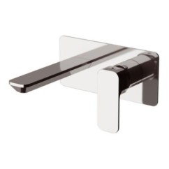 TIARA monocomando lavabo da incasso con piastra finitura cromo