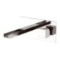 CUBE WATERFALL monocomando lavabo da incasso con bocca a cascata finitura cromo