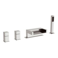 CUBE WATERFALL miscelatore monocomando bordo vasca finitura cromo