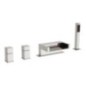CUBE WATERFALL miscelatore monocomando bordo vasca finitura cromo