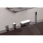 CUBE WATERFALL miscelatore monocomando bordo vasca finitura cromo