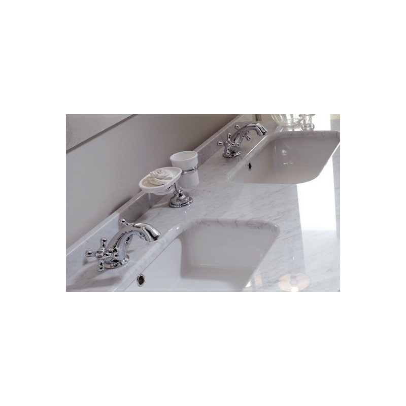 REVIVAL monoforo lavabo con scarico finitura cromo