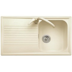 ATLANTIC 86.10 Lavello cucina ad una vasca più scolapiatti finitura ultrametal 41 alluminio