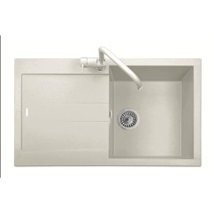 ELEGANCE 86.10 Lavello cucina ad una vasca più scolapiatti finitura ultrametal 41 alluminio