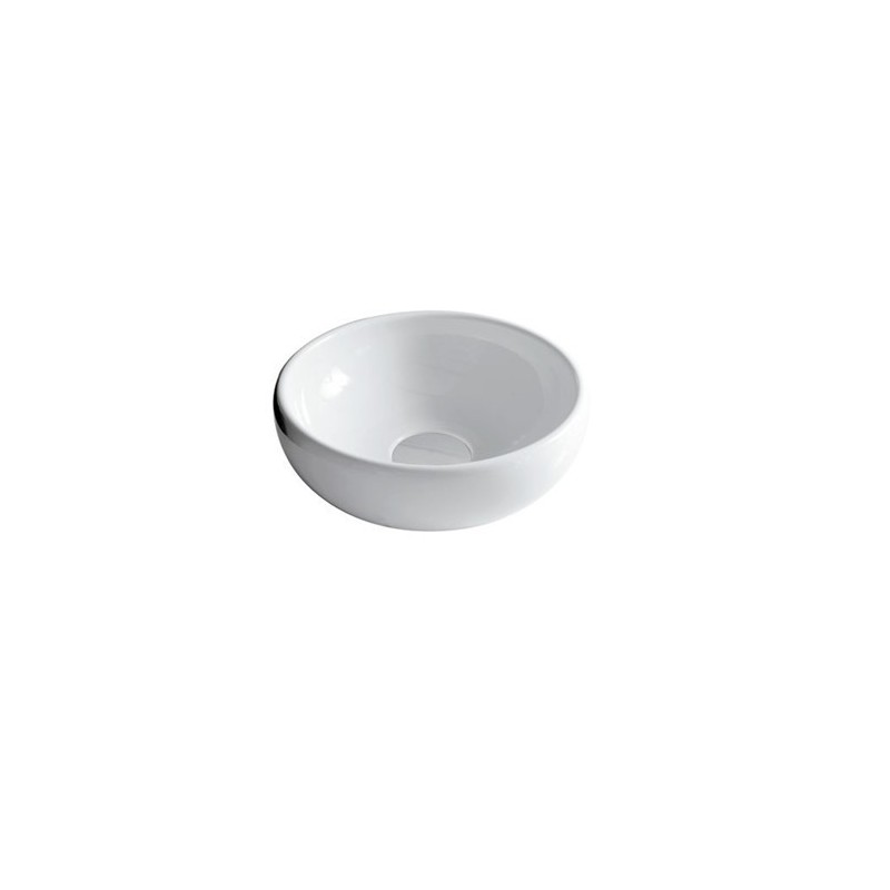 ERGO lavabo da appoggio diam.  cm 42x h15,5 senza foro troppopieno finitura sabbia