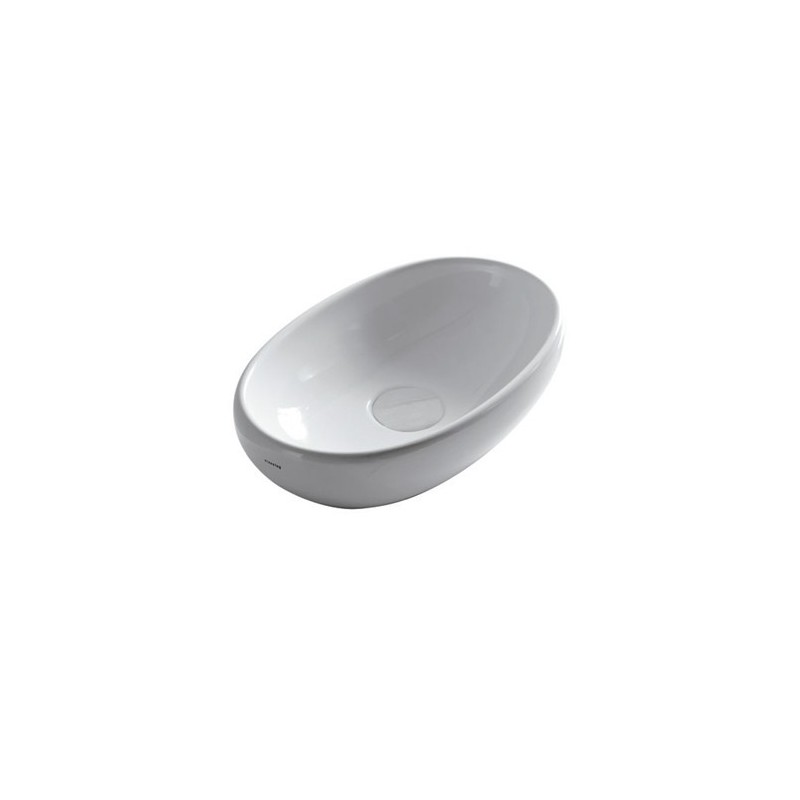 ERGO lavabo da appoggio cm 60x36xh16, senza foro troppopieno finitura sabbia