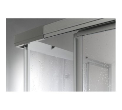 BRIO Box doccia Angolare scorrevole finitura argento satinato 70-90 cm trasparente (misura 62/72-80/90 h.185)