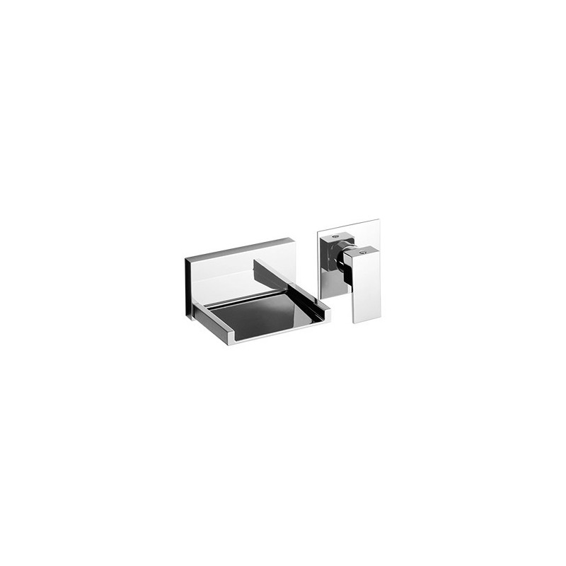 OPEN SPACE Miscelatore per lavabo ad incasso con bocca a cascata 120mm finitura cromo