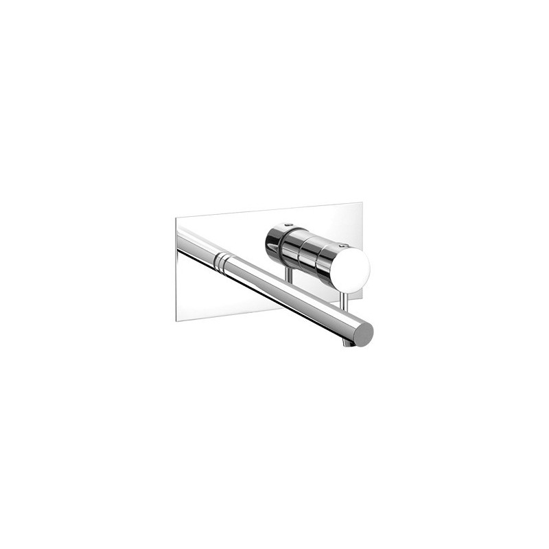 SIMPLY Miscelatore per lavabo ad incasso non ispezionabile, con bocca a parete finitura cromo