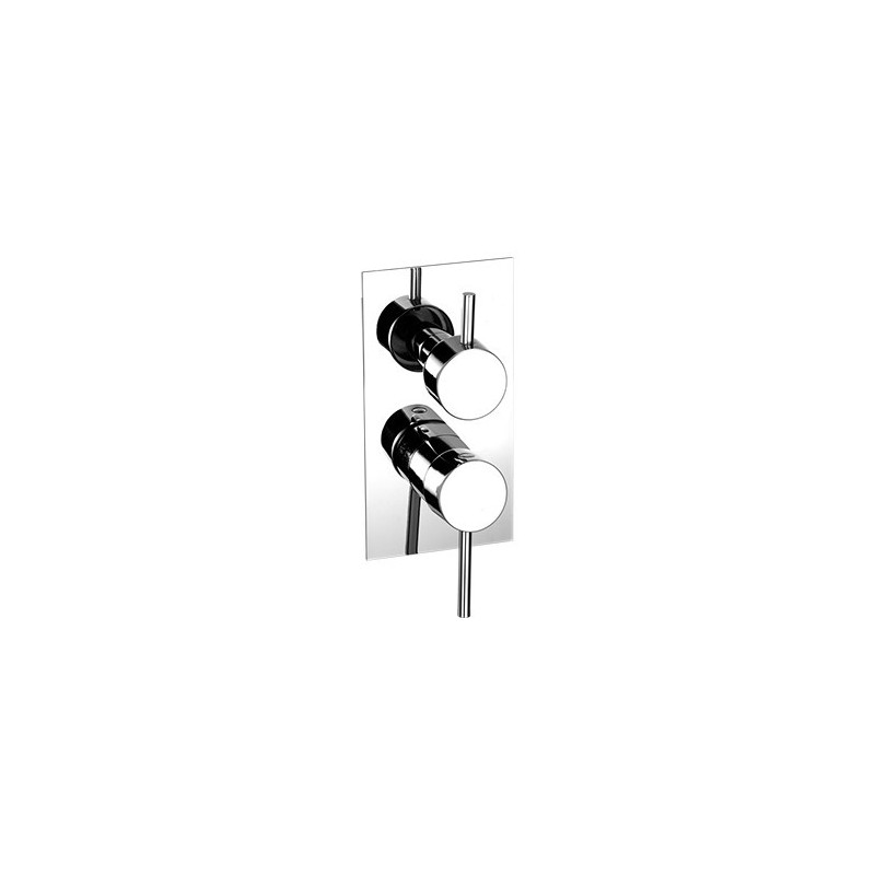 SIMPLY Miscelatore per doccia/vasca ad incasso con deviatore a 4 uscite finitura cromo
