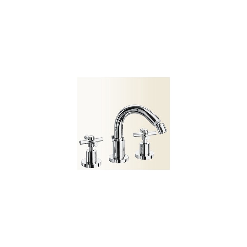 YUPPY Batteria per bidet finitura nickel spazzolato