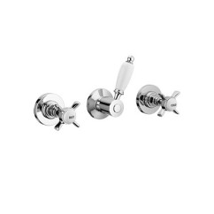 LIVINGSTONE Gruppo vasca/doccia ad incasso con deviatore a due uscite finitura cromo