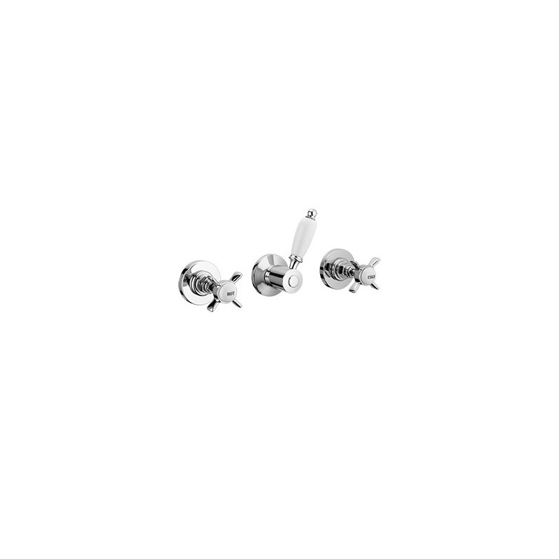 LIVINGSTONE Gruppo vasca/doccia ad incasso con deviatore a due uscite finitura cromo