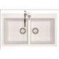 ELEGANCE 86.20 Lavello cucina a due vasche finitura micro ultragranit 90 bianco opale
