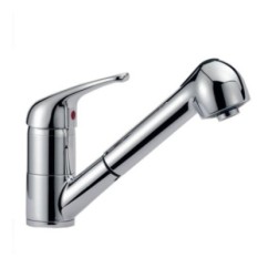 TECNOMIX monocomando per lavello con doccia estraibile finitura cromo