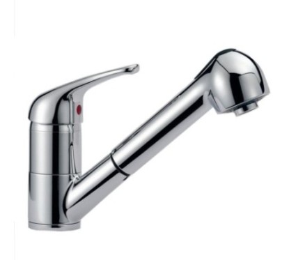 TECNOMIX monocomando per lavello con doccia estraibile finitura cromo