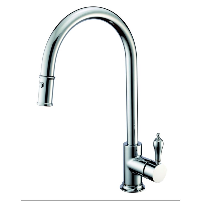 ARCADIA monocomando per lavello con doccia estraibile finitura cromo