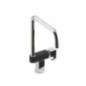 DUCK Monocomando per lavello finitura bicolore nero/cromo