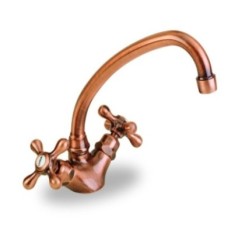 PRESTIGE monoforo per lavello finitura vecchio ottone