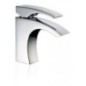 CRYSTAL Monocomando lavabo con scarico automatico finitura cromo
