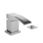 CRYSTAL Monocomando bordo vasca con deviatore finitura cromo