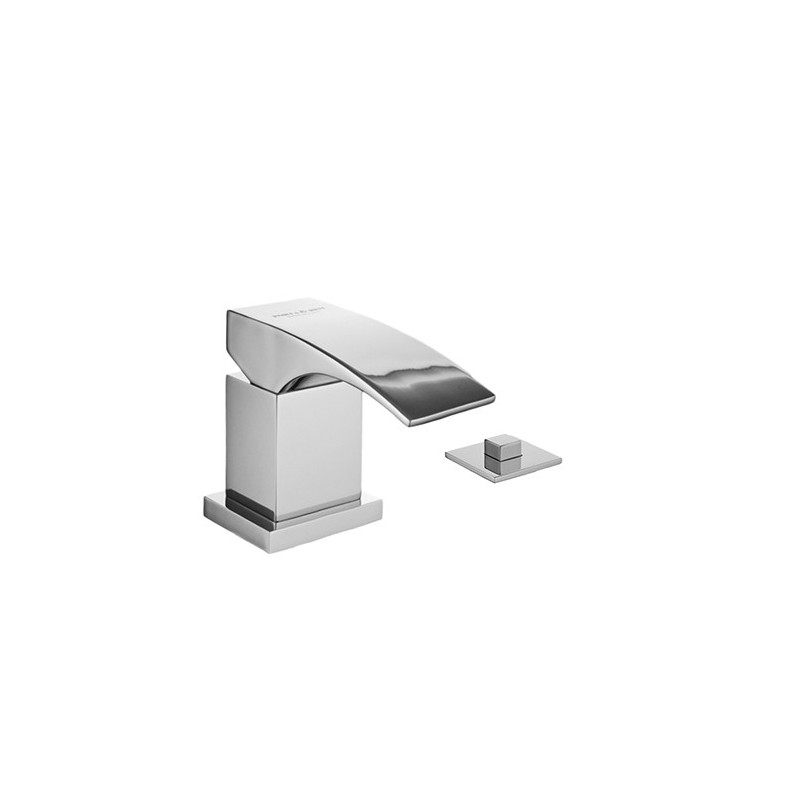 LASER Monocomando bordo vasca con deviatore finitura cromo