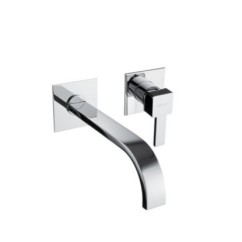 PRETTY Monocomando lavabo a muro due parti canna mm 200 finitura cromo