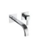 PRETTY Monocomando lavabo a muro due parti canna mm 200 finitura cromo