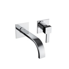 PRETTY Monocomando lavabo a muro due parti canna mm 160 finitura cromo