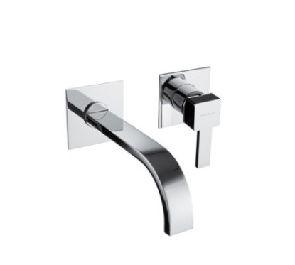 PRETTY Monocomando lavabo a muro due parti canna mm 160 finitura cromo