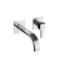 PRETTY Monocomando lavabo a muro due parti canna mm 160 finitura cromo