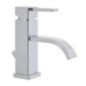 PRETTY Monocomando lavabo con scarico automatico finitura cromo spazzolato