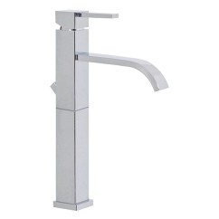 PRETTY Monocomando lavabo alto con piletta click-clack finitura oro