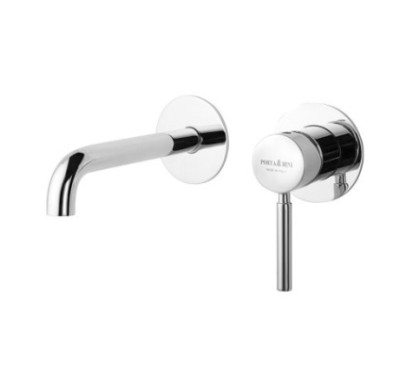FORMA Monocomando lavabo a muro due parti canna mm 250 finitura cromo