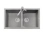 CORAX 86.20 Lavello cucina a due vasche finitura micro ultragranit 56 jasmine