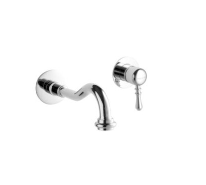 DALI' Monocomando lavabo a muro con canna mm 160 finitura oro rosa