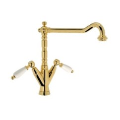QUEEN Monoforo lavello cucina finitura ottone lucido