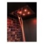 Soffione cromoterapia da incasso in acciaio inox 2 getti 4 led 550x400
