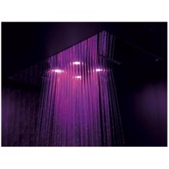 Soffione cromoterapia da incasso in acciaio inox 3 getti 4 led 700x400