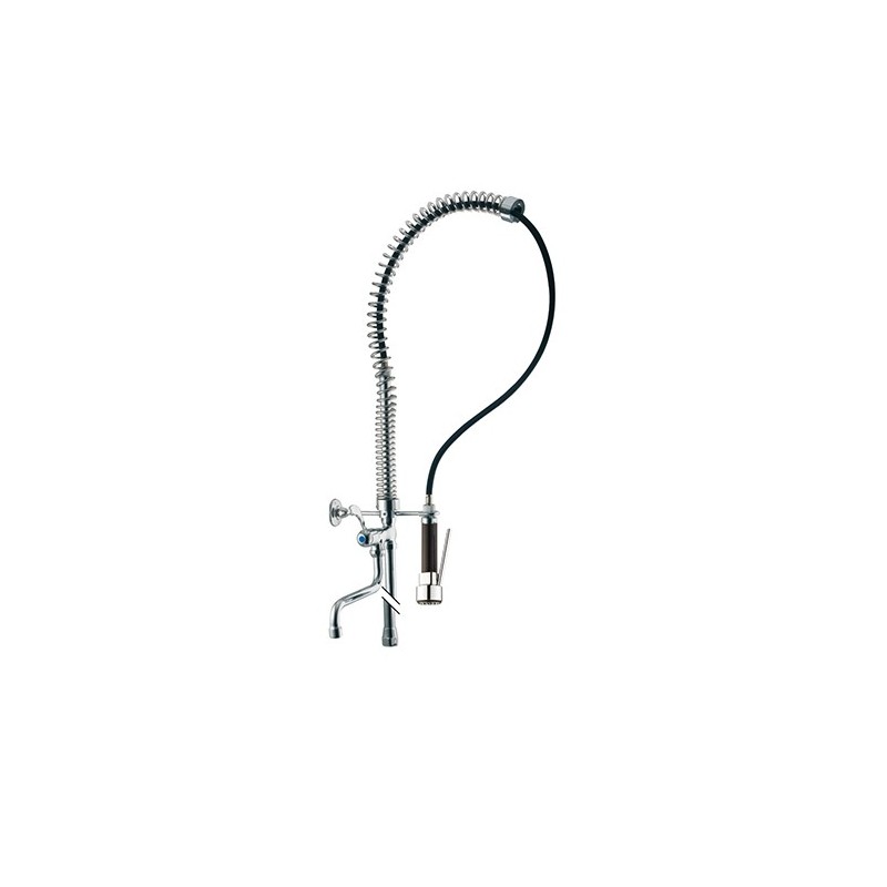 KITCHEN PROGRAM Colonna con doccia prelavaggio stoviglie e rubinetto finitura cromo
