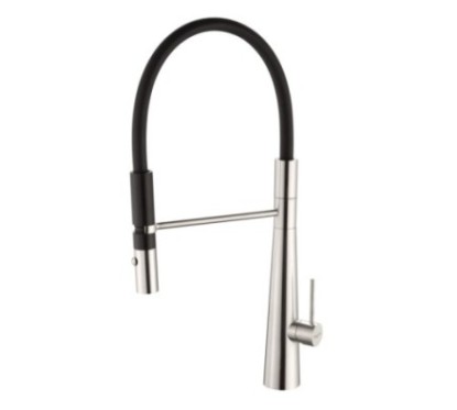 KITCHEN PROGRAM Monocomando lavello con flessibile in gomma e doccetta due getti finitura bronzato