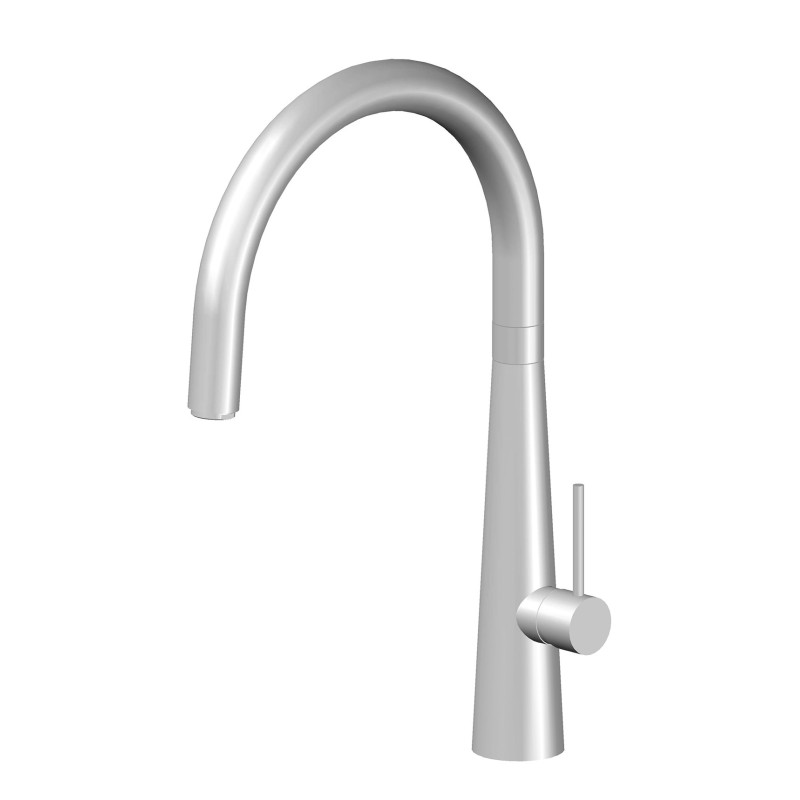 KITCHEN PROGRAM Monocomando lavello con canna alta girevole finitura colorato bianco
