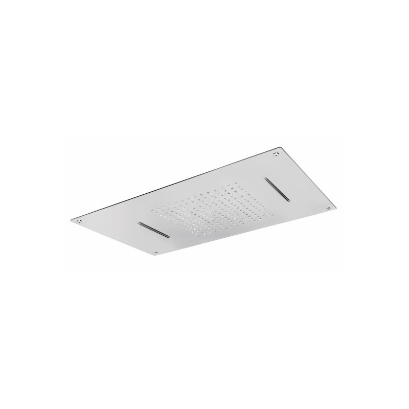Soffione da incasso in acciaio inox 2 getti 700x400