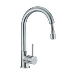 KITCHEN PROGRAM Monocomando lavello con aeratore estraibile finitura cromo