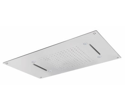 Soffione da incasso in acciaio inox 3 getti 700x400