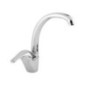KITCHEN PROGRAM Monocomado lavello canna conica finitura granito bianco