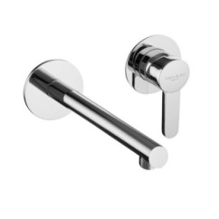 SALLY Monocomando lavabo a muro due parti canna mm 160 finitura cromo
